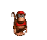 Diddy Kong scratching his head